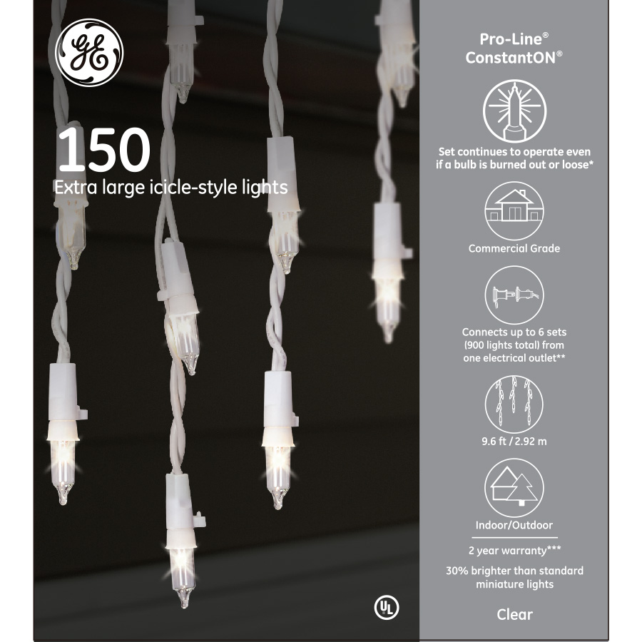 GE Christmas lights-clear 150 count ConstantOn 