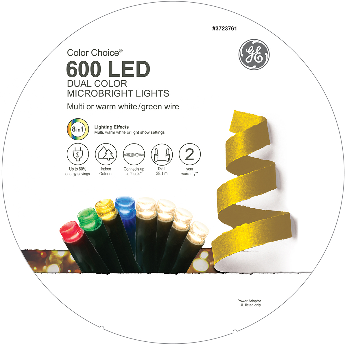 93961 - GE Color Choice® LED MicroBright Lights, 600ct, Multi/Warm