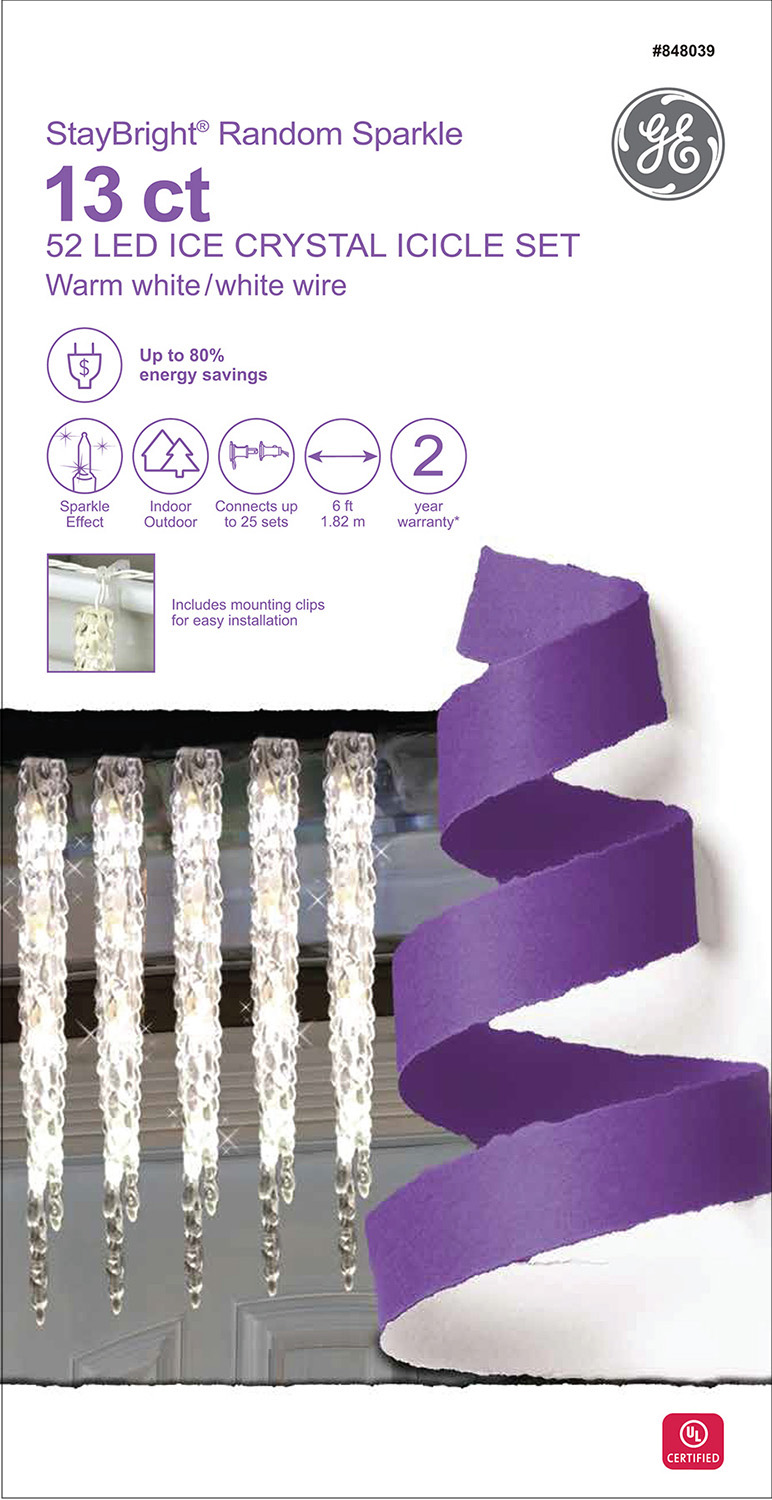 72610 - GE StayBright® Random Sparkle LED 13pc Ice Crystal