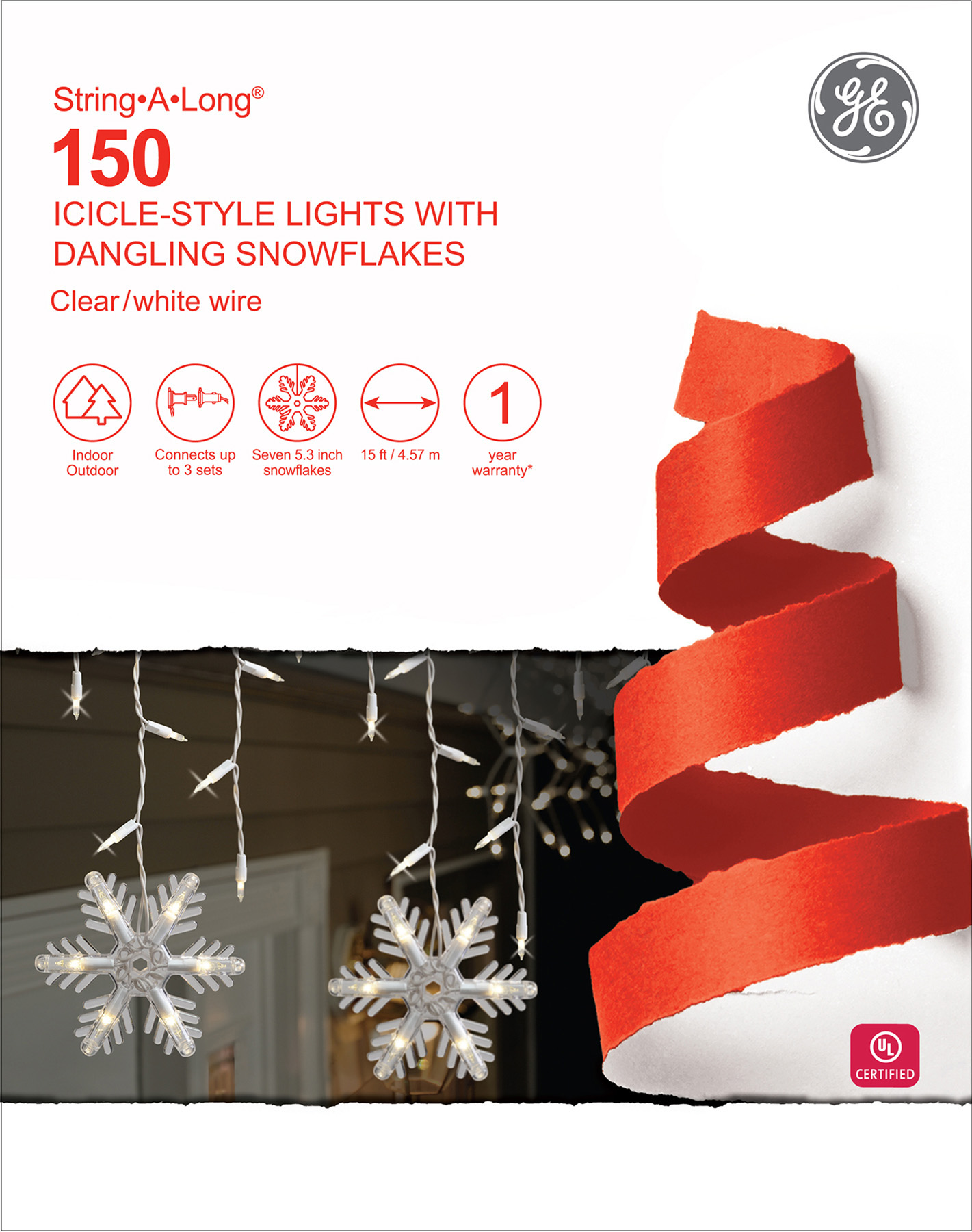 76676 - GE Holiday Classics® Incandescent Icicle-Style Lights with